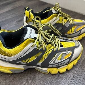 Balenciaga Yellow and Black Sneakers